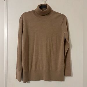 Men's Taupe Turtleneck Sweater